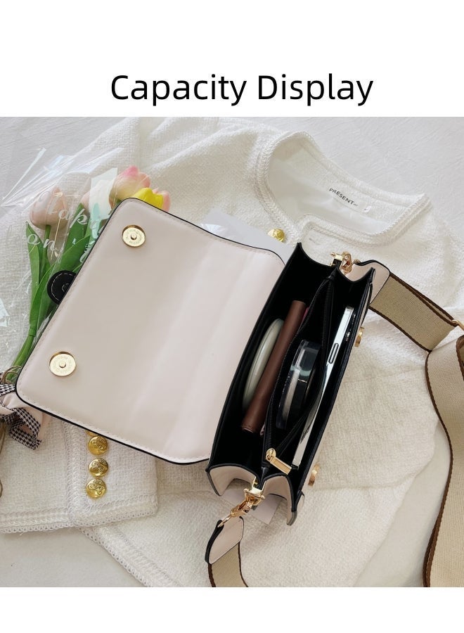 حقيبة كتف منقوشة متعددة الاستخدامات للنساء، حقيبة كروس ذات سعة كبيرة للنساء، حقيبة حمل جانبية، حقيبة حمل يومية/مأدبة/حفلة/حرم جامعي من جلد البولي يوريثان، حقيبة يد كبيرة للفتيات/الطلاب - Image 5